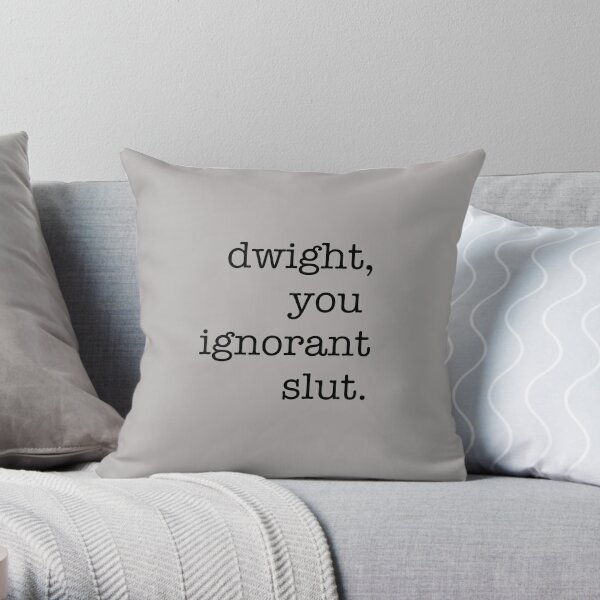 The Office TV Show Pillow Cover Dwight You Ignorant Pillow Case Linen  Cotton Michael Scott Quote Cushion Cover Best Friend Gift Funny Pillow Case