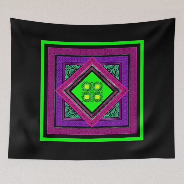Item preview, Digital art oriental arabesque design green, purple designed and sold by arabesqueart.