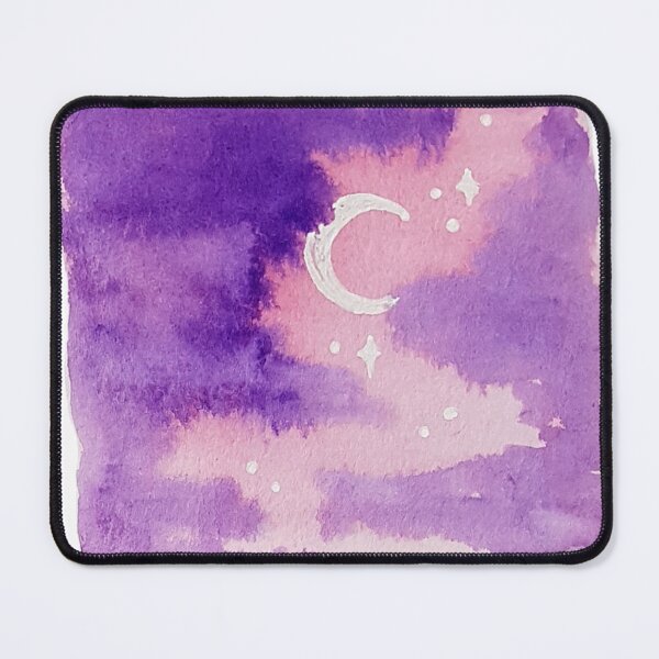 Item preview, Watercolour Pink and purple moon light sky designed and sold by AJPaint.