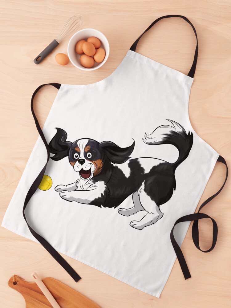 Thumbnail 1 of 6, Apron, Cavalier King Charles Spaniel (Tricolour) designed and sold by CavvyCuddles.