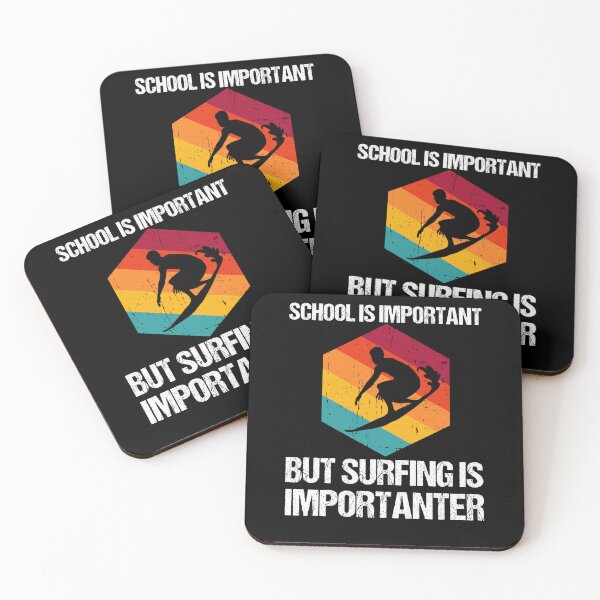 Item preview, School Is Important But Surfing Is Importanter | Sea lovers | Gift For Surfing Lovers | surfing vintage designed and sold by AMINE  ★★★★★.