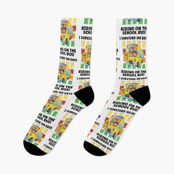 Item preview, I SURVIVED 100 DAYS OF RIDING ON THE SCHOOL BUS, 100 DAYS SMARTER, 100TH DAY OF SCHOOL,  designed and sold by R B Chrystal.