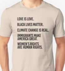 Love is Love and Black Lives Matter Unisex T-Shirt