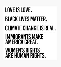 Love is Love and Black Lives Matter Photographic Print