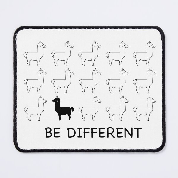 Item preview, BE DIFFERENT Black Lama Black Sheep Rebel Outsider designed and sold by DOM-Shop.