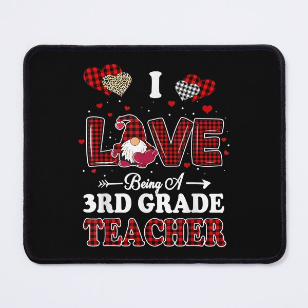 Item preview, I Love Being A 3rd Grade Teacher Valentines Day Gnome  designed and sold by bessiey23.