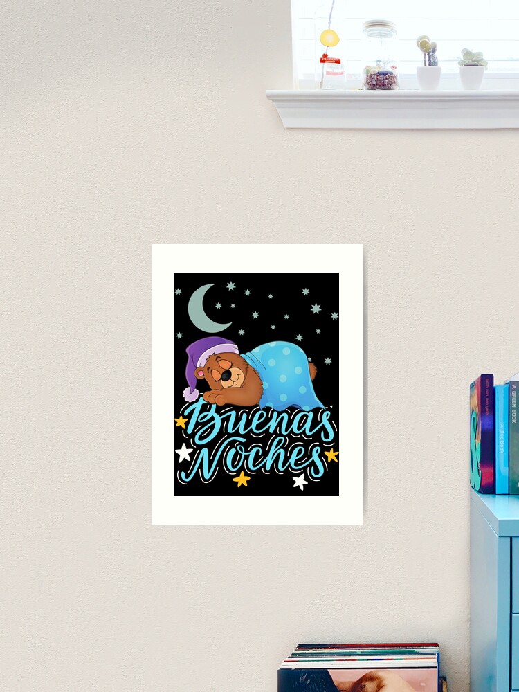 Póster for Sale con la obra «Buenas Noches Oso Durmiendo Animado