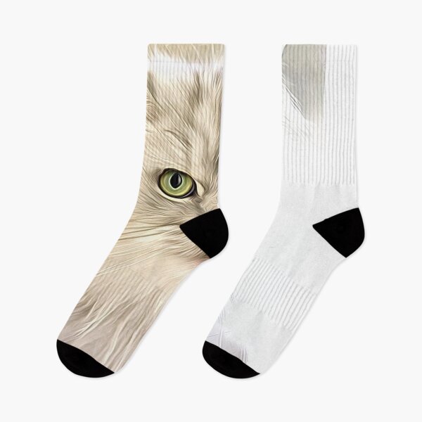 Item preview, White cat with green eyes cute feline cat lovers designed and sold by BestDesign87.