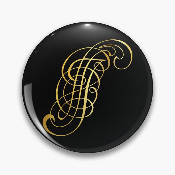Item preview, Ornamental Letter J, Golden Monogram, Gold Monogram Ornament designed and sold by PROMEN Creativity.