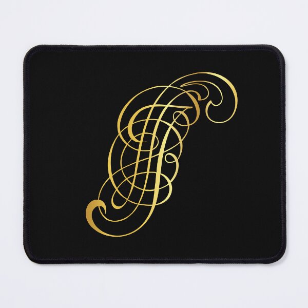 Item preview, Ornamental Letter J, Golden Monogram, Gold Monogram Ornament designed and sold by PROMEN Creativity.