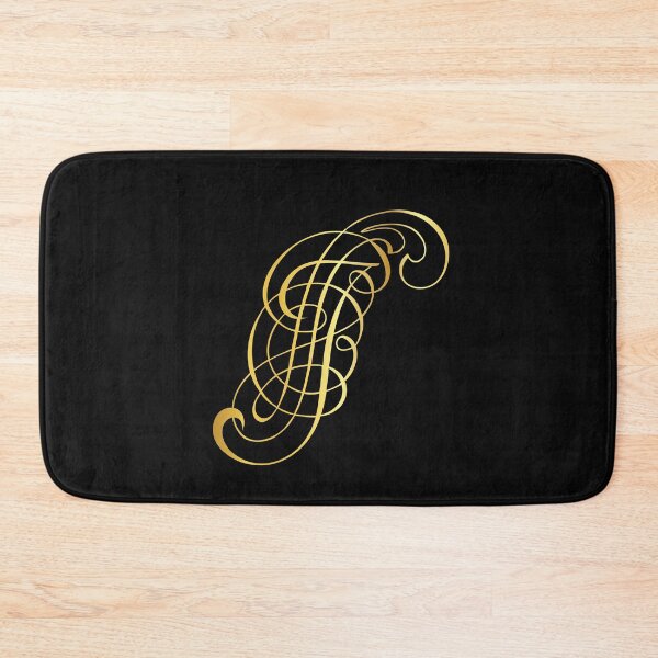 Item preview, Ornamental Letter J, Golden Monogram, Gold Monogram Ornament designed and sold by PROMEN Creativity.