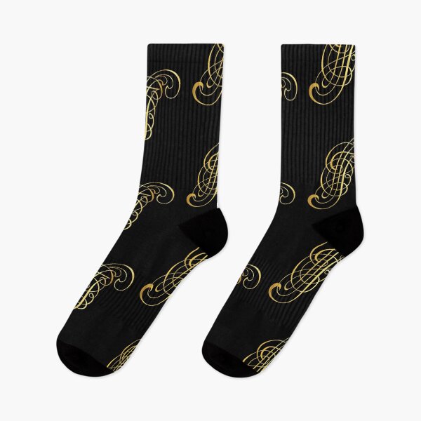 Item preview, Ornamental Letter J, Golden Monogram, Gold Monogram Ornament designed and sold by PROMEN Creativity.