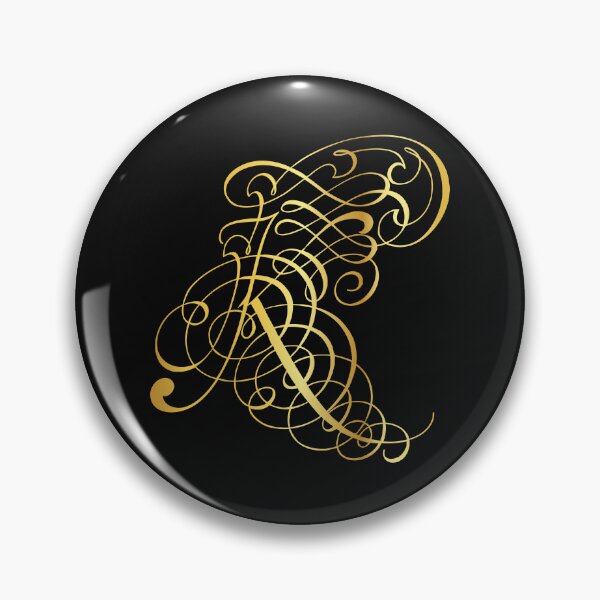 Item preview, Ornamental Letter K, Golden Monogram, Gold Monogram Ornament designed and sold by PROMEN Creativity.