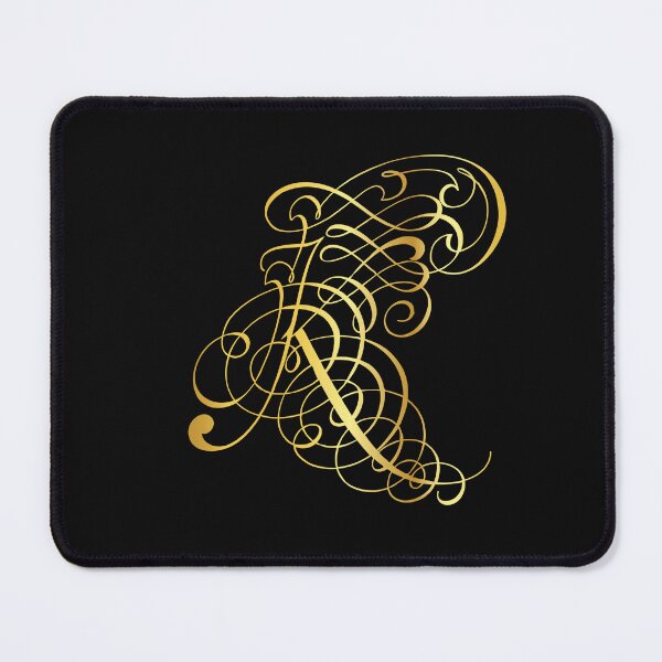 Item preview, Ornamental Letter K, Golden Monogram, Gold Monogram Ornament designed and sold by PROMEN Creativity.