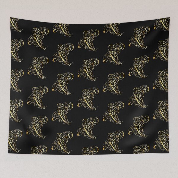 Item preview, Ornamental Letter K, Golden Monogram, Gold Monogram Ornament designed and sold by PROMEN Creativity.