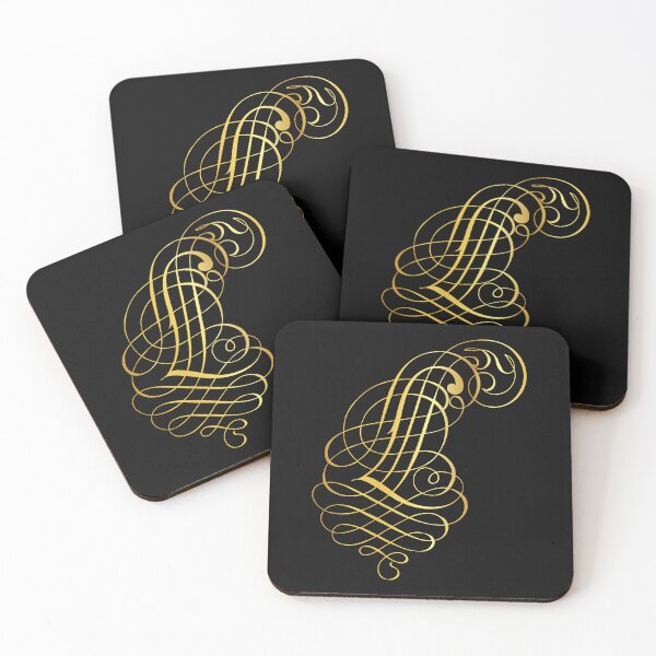 Item preview, Ornamental Letter L Golden Monogram, Gold Monogram Ornament designed and sold by PROMEN Creativity.