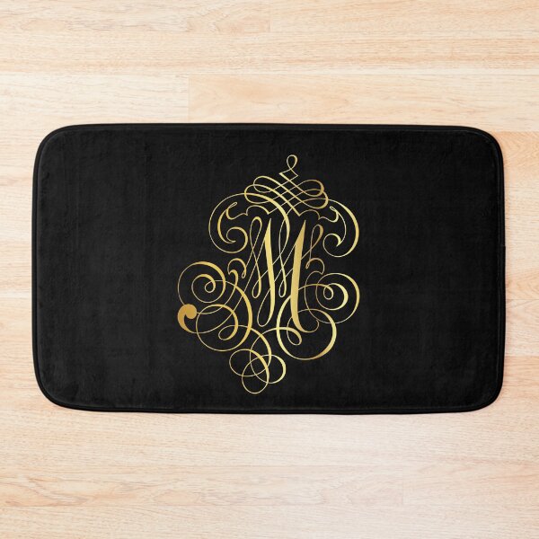 Item preview, Ornamental Letter M, Golden Monogram, Gold Monogram Ornament designed and sold by PROMEN Creativity.