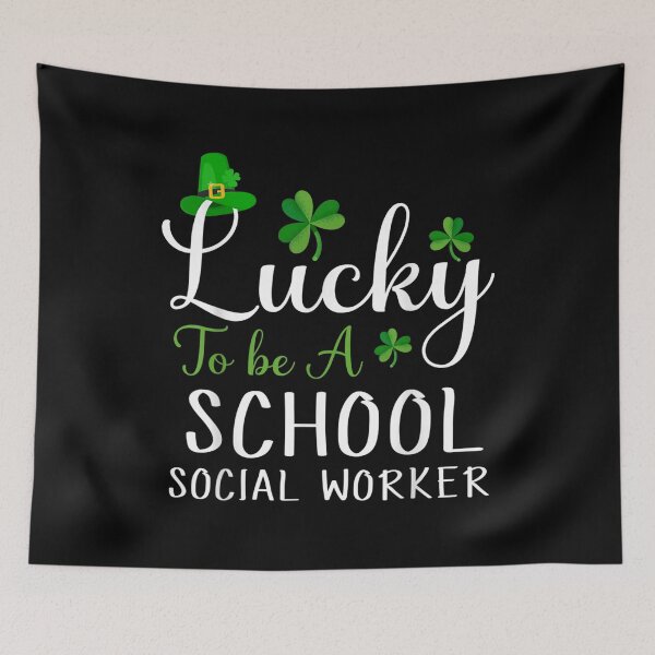 Item preview, Lucky To Be A School Social Worker Happy St Patricks Day  designed and sold by bessiey23.