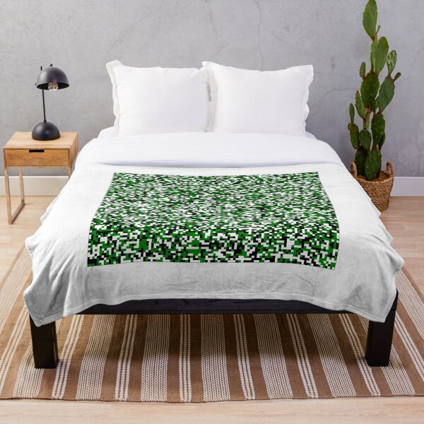 Aperçu de l'œuvre Grille multi couleurs motif aléatoire 100x100 points, vert-noir-blanc créée et vendue par Mmark94.