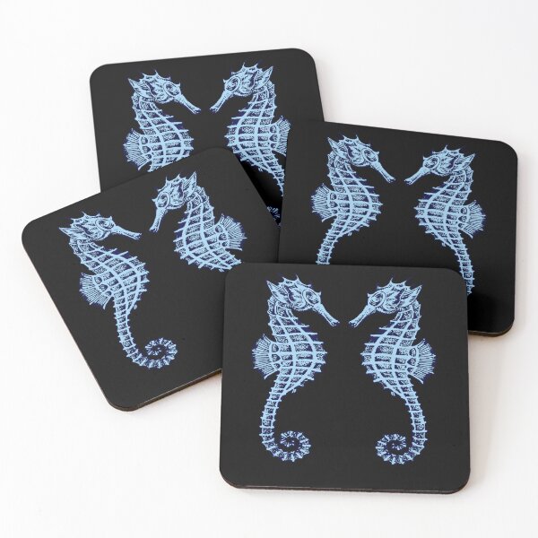 Aperçu de l'œuvre Hippocampes symétriques en miroir face à face créée et vendue par taiche.