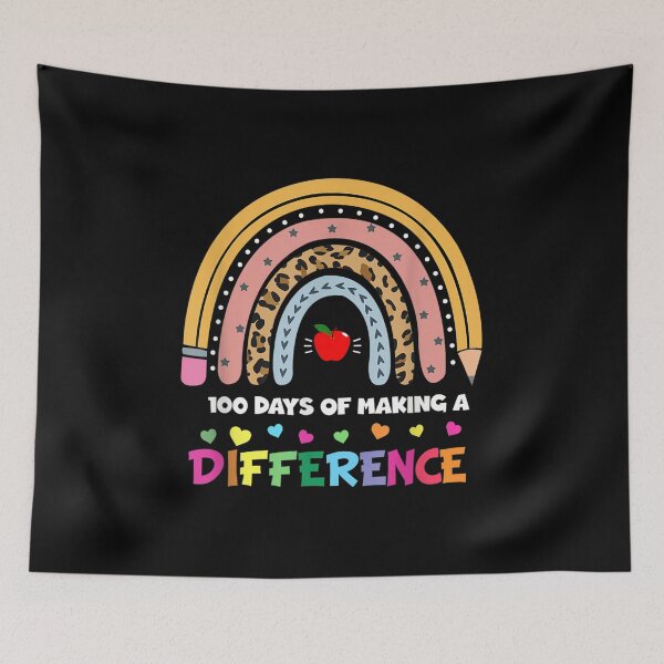 Item preview, 100 Days Of Making A Difference 100th Day Leopard Rainbow  designed and sold by bessiey23.