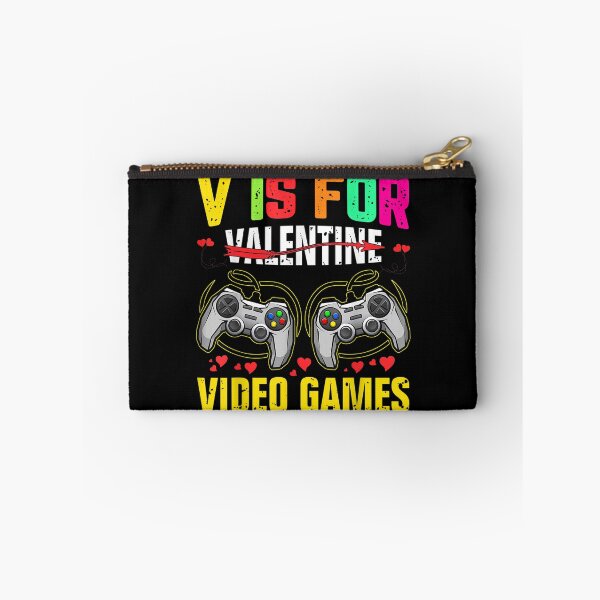 Item preview, V Is For Video Games Funny Valentines Day Gamer Boys Men  designed and sold by bessiey23.