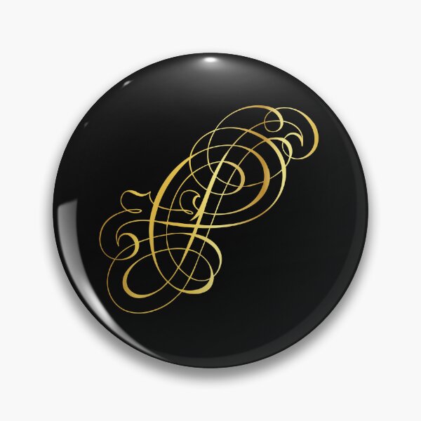 Item preview, Ornamental Letter P, Golden Monogram, Gold Monogram Ornament designed and sold by PROMEN Creativity.