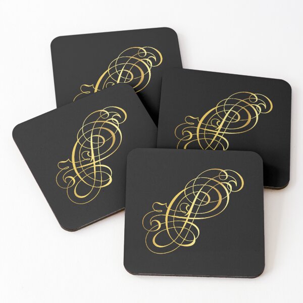 Item preview, Ornamental Letter P, Golden Monogram, Gold Monogram Ornament designed and sold by PROMEN Creativity.