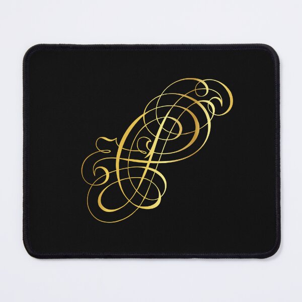 Item preview, Ornamental Letter P, Golden Monogram, Gold Monogram Ornament designed and sold by PROMEN Creativity.