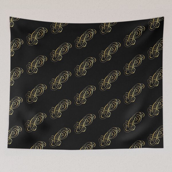 Item preview, Ornamental Letter P, Golden Monogram, Gold Monogram Ornament designed and sold by PROMEN Creativity.