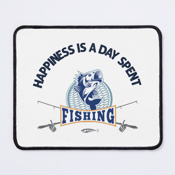 Item preview, Happiness is a Day Spent Fishing designed and sold by Mr Wolf.