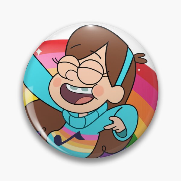 Item preview, Mabel Pines dancing on a rainbow background. Gravity Falls character. designed and sold by ProfiTrollka.