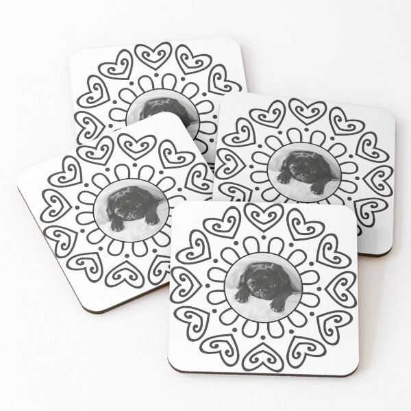 Item preview, Black And White Pug designed and sold by momofdoggos.