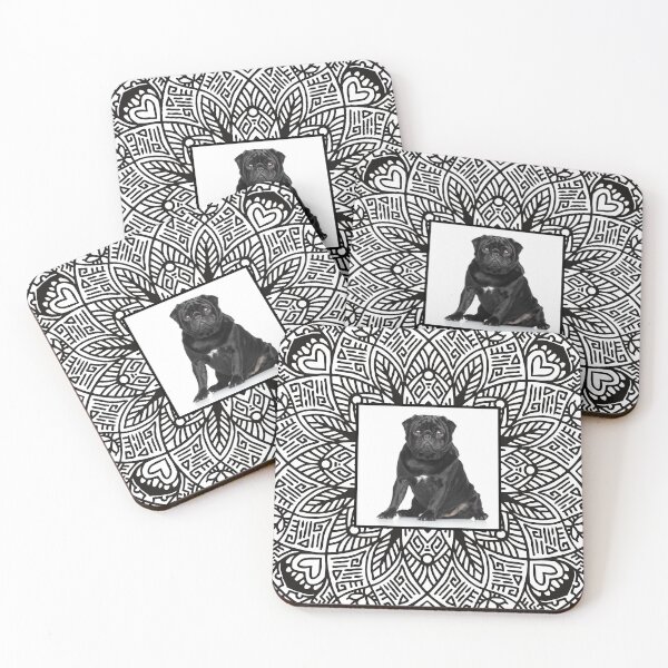 Item preview, Black And White Pug designed and sold by momofdoggos.
