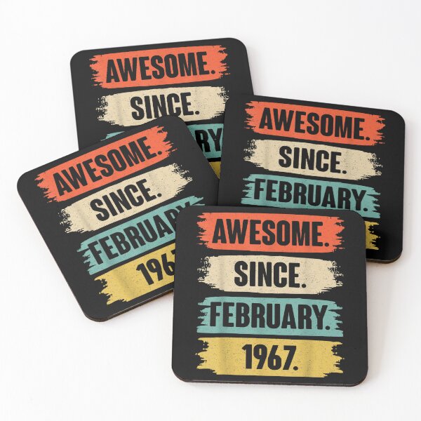 Item preview, 55 Year Old Gift Awesome Since February 1967 55th Birthday  designed and sold by bessiey23.