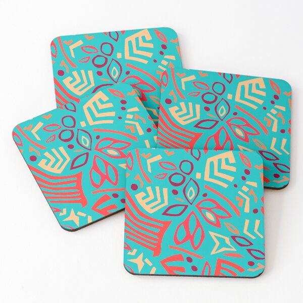 Item preview, Powerdance Reds on Cyan Repeat 5748 designed and sold by Art in My Loft.