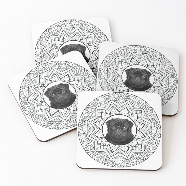 Item preview, Black And White Pug designed and sold by momofdoggos.