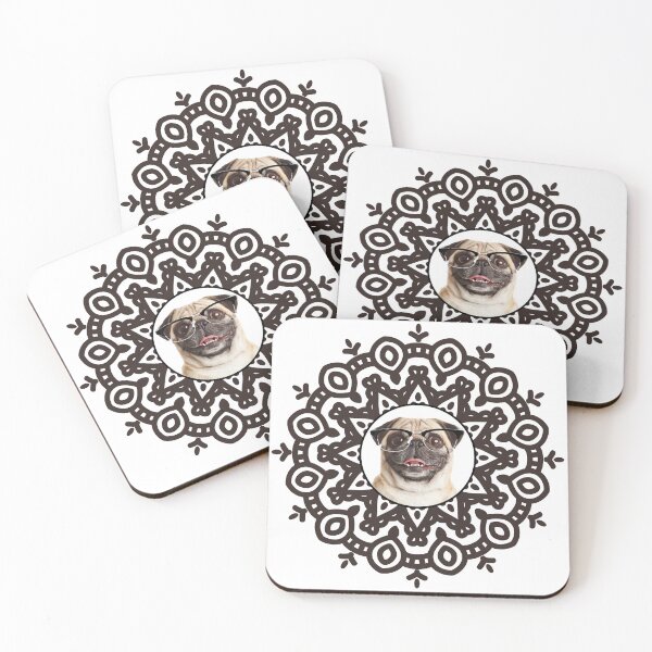 Item preview, Tan Pug Mandala designed and sold by momofdoggos.