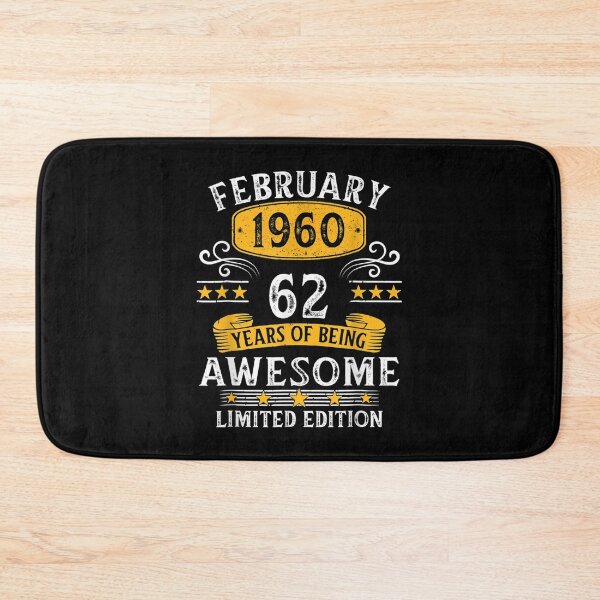 Item preview, 62nd Birthday Gift 62 Years Old Awesome Since February 1960  designed and sold by bessiey23.
