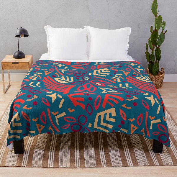 Artikelvorschau, Powerdance Reds on Dark Teal Repeat 5748 entworfen und verkauft von Art in My Loft.
