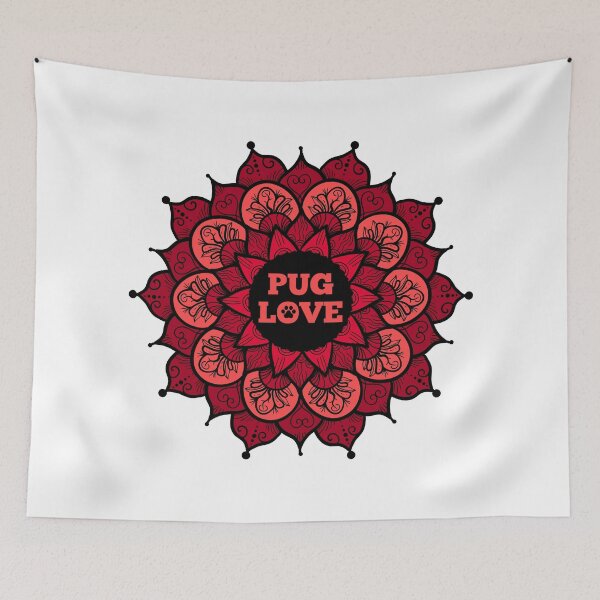 Item preview, Red Pug Mandala designed and sold by momofdoggos.