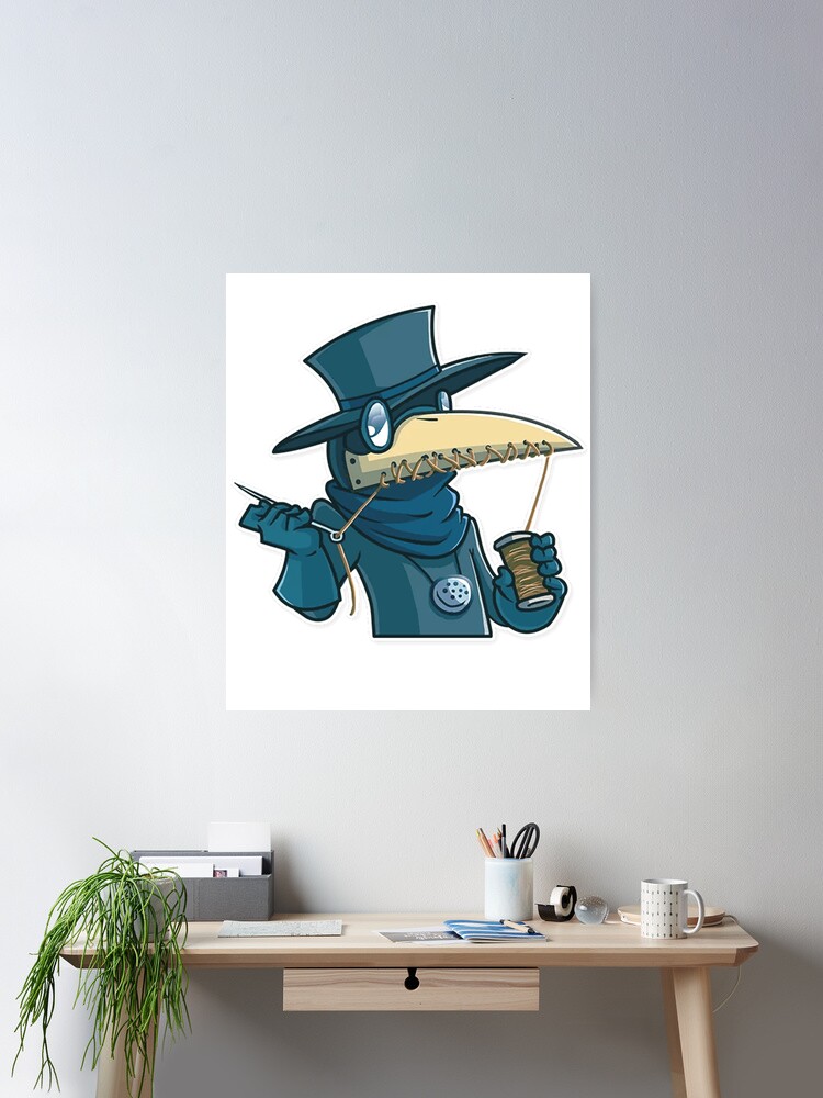 Copy of SCP Foundation Plague Doctor funny and cute shirt Art Board Print  for Sale by Yu-u-Ta