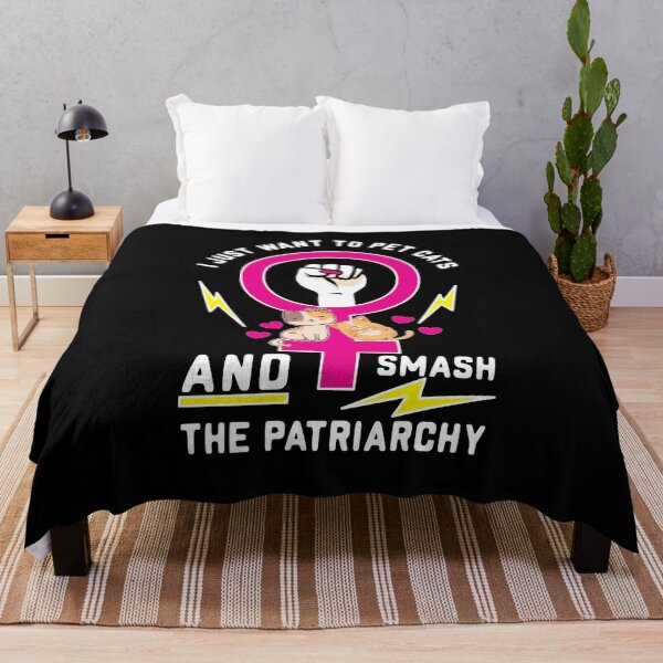 Item preview, Pet Cats And Smash The Patriarchy Feminist Quote designed and sold by Betsytiptoe.