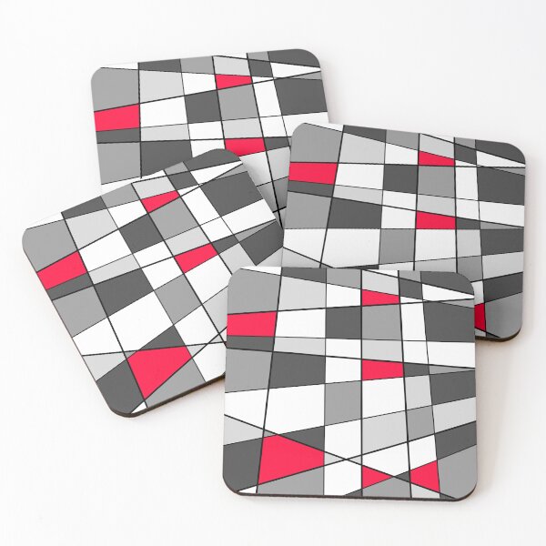 Item preview, Random squares grey scale and red designed and sold by JcB-Arts.