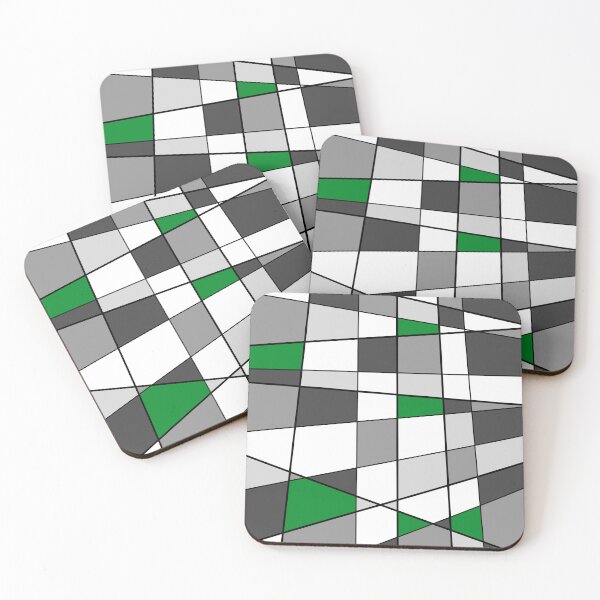 Item preview, Random squares grey scale and green designed and sold by JcB-Arts.