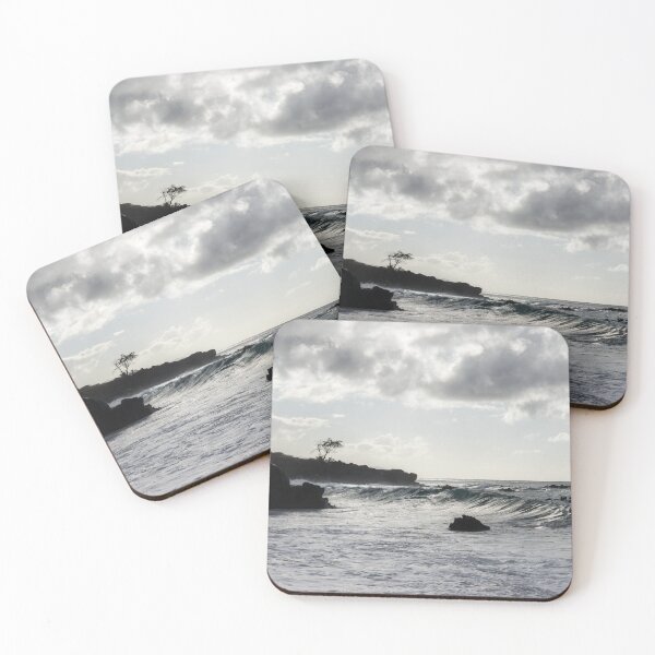 Item preview, Molten Silver Ocean - Waimea Bay Beach on the North Shore of Oahu Hawaii designed and sold by Georgia Mizuleva.