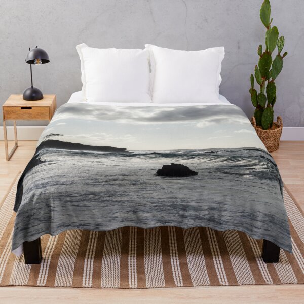 Item preview, Molten Silver Ocean - Waimea Bay Beach on the North Shore of Oahu Hawaii designed and sold by Georgia Mizuleva.