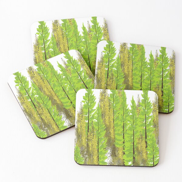 Item preview, Forest abstract pine and aspen trees designed and sold by Areashor.