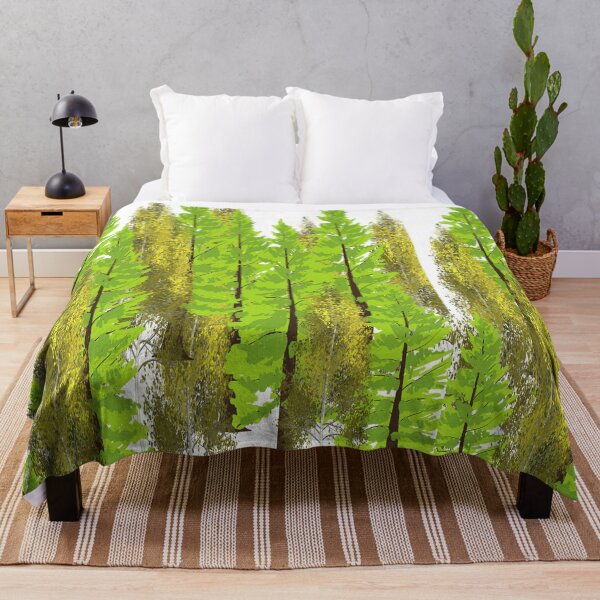 Item preview, Forest abstract pine and aspen trees designed and sold by Areashor.
