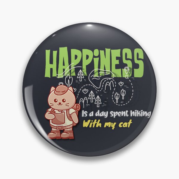 Item preview, The Happiness is a day spent hiking with my cat - cat lover classic t shirt designed and sold by Viragiaroutfit.